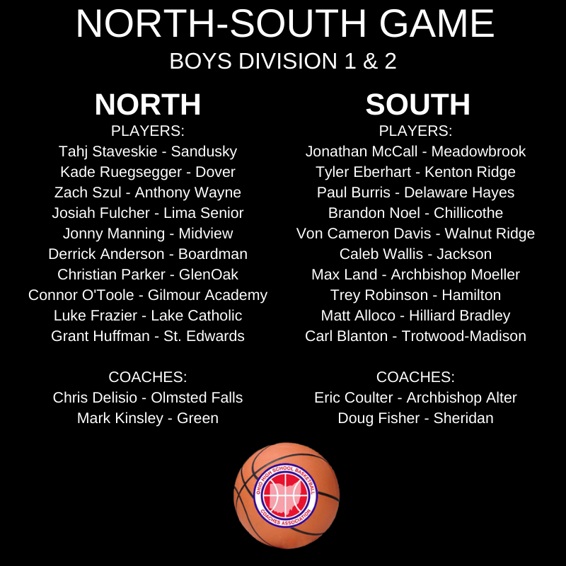 ohioBKcoaches's tweet photo. Congrats to those boys that were selected to play in the OHSBCA North-South Game. https://t.co/6KHKnbe97E