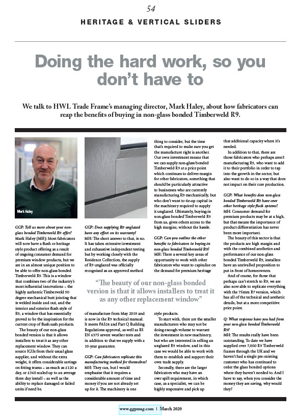 HWLWindows's tweet photo. Out now! Glass & Glazing magazine featuring an article by HWL's Mark Haley about how installers can reap the benefit with non-glass bonded Timberweld. Read it here - https://t.co/v5eK6q6FXU
#ResidenceCollection
#Windows #Fenestration #Trade #Fabricators #Timberweld
#Installers https://t.co/2BmEkdr48B