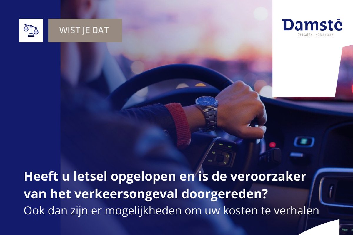 Letsel opgelopen en is de veroorzaker van het verkeersongeval doorgereden?