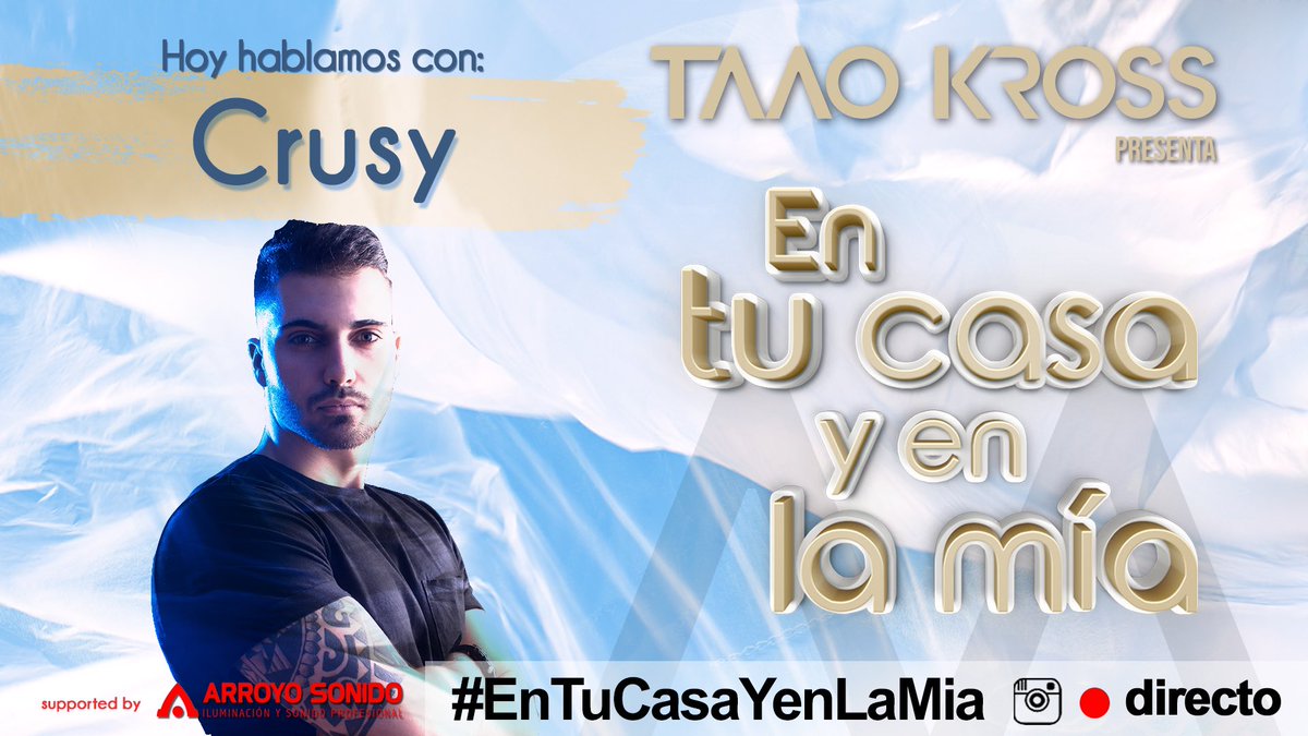 🔴 Como cada día de lunes a viernes os espero en mi nuevo formato #EnTuCasaYEnLaMia a las 18:00 en mi cuenta de #Instagram y en #directo! HOY <a href="/crusyofficial/">Crusy</a> invitado/amigo con el que charlaré. Tarde de entretenimiento y de música 👏🏼 #YoMeQuedoEnCasa #CODVID19 Te esperamos!