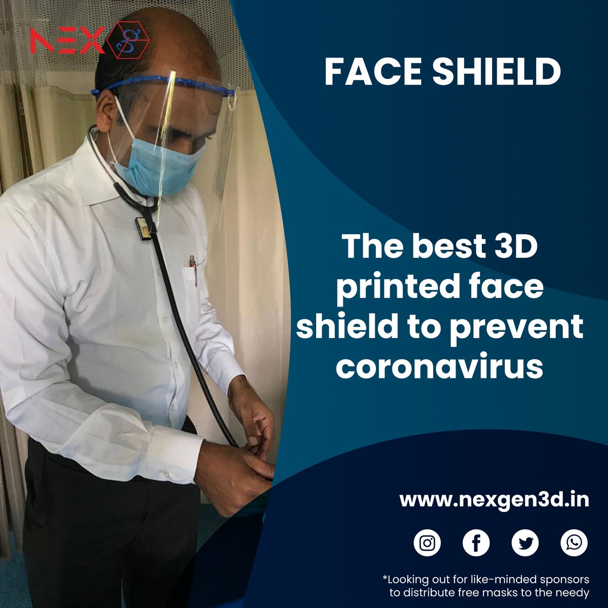 3dNexgen's tweet photo. Best 3D Printed Face shield to prevent Corona Virus from Nexgen3D 
 #Coronavirus #facemasks #Doctors #hospital  #police #nurses #sanitaryworkers 

URL - https://t.co/0o40sPVKFI https://t.co/VYkyoZ4sZC