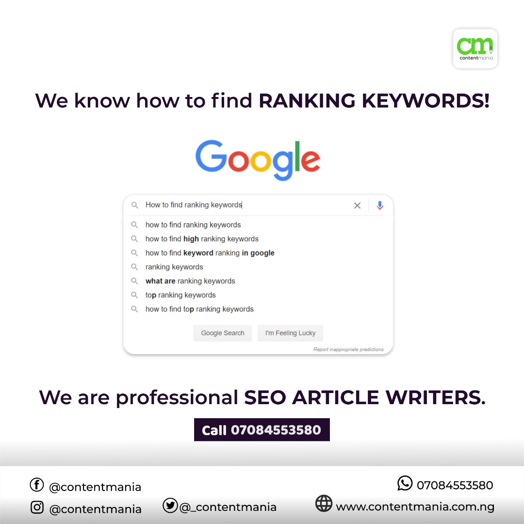 _ContentMania's tweet photo. What better way to optimize your website than utilizing this lockdown period, and engaging us to write your blog post and articles?
There might be a lockdown, but ContentMania services are not on lockdown.
Call 07084553580 today!
#keywords #lockdown #CMContent https://t.co/GJDChNhX1L