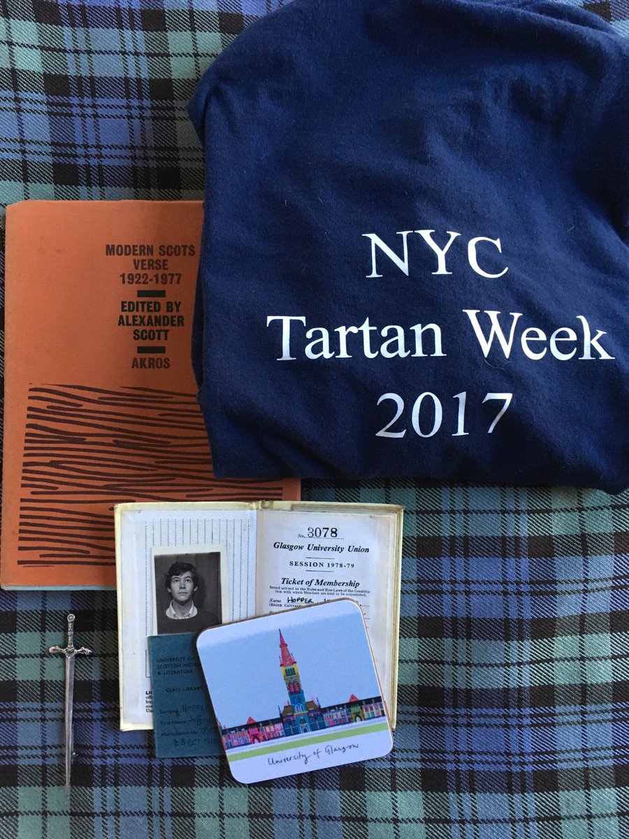 ⁦<a href="/UofG_Alumni/">UofG Alumni</a>⁩ here’s a bit of tartan for the day and UofG mementos tagging along #uofgtartanday and #NYCTW