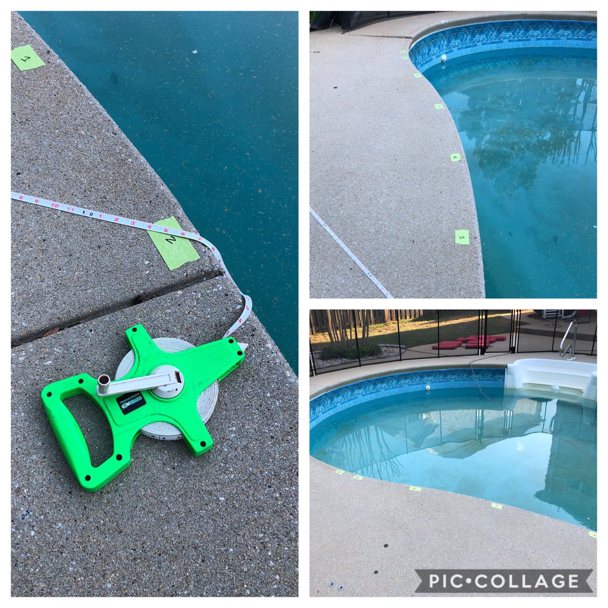 PalmettoPools's tweet image. Measuring another one for a new GLI swimming pool liner. 💦💦😎

#GLI #replacementliner #ingroundliner #swimmingpoolservice #poolservice #weeklypoolservice #palmettopoolsandspas