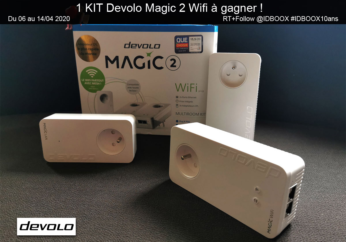 IDBOOX's tweet photo. Avec le confinement il est super important d'avoir une bonne connexion Wifi. On pense à vous ! #JeuConcours 1 Kit CPL Devolo Magic 2 Wifi à gagner! RT+Follow Remplissez le formulaire🎁 #Concours #IDBOOX10ans 👉https://t.co/MBYf5cHZeS https://t.co/LqJf2dYw7D
