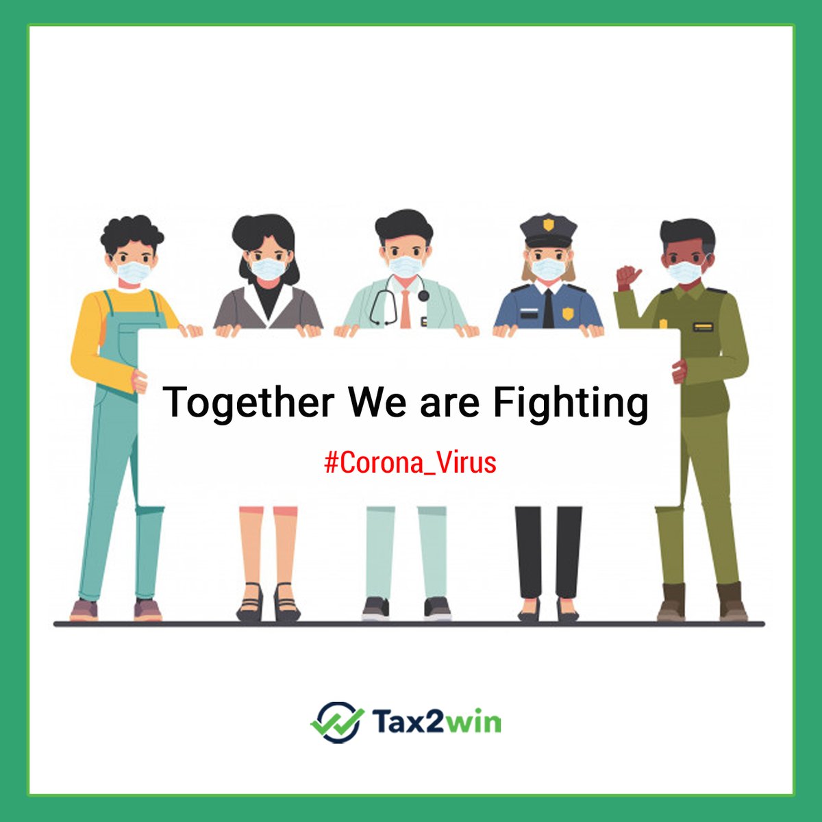 tax2win's tweet photo. They are doing their part; standing on the forefront. Let's support them by staying at home.

#Coronafree #Covid-19 #Tax2win #Winindia #Wintax #Taxexpert https://t.co/IGPHssFsnF