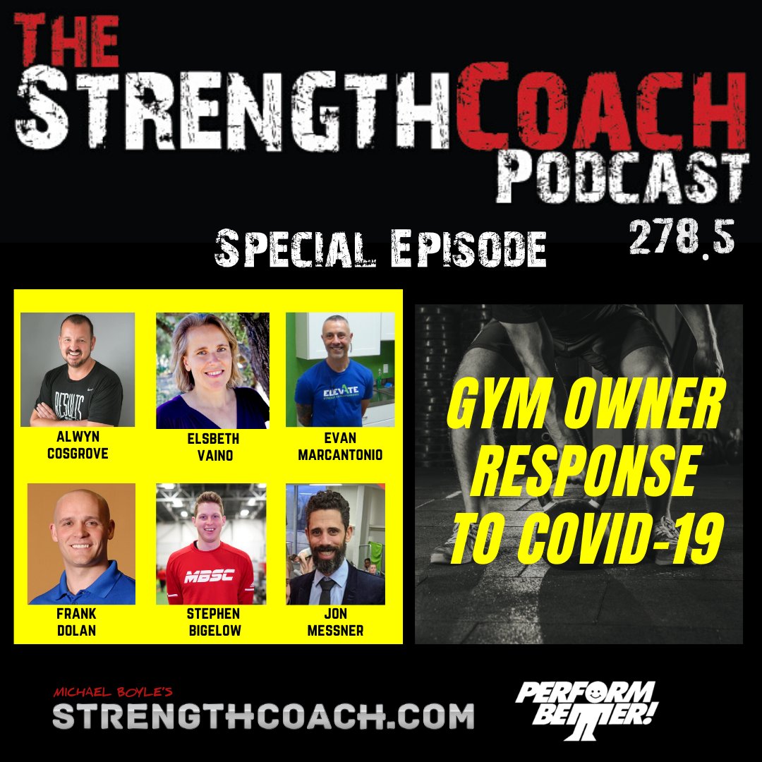 Anthony Renna (@scpodcast2007) on Twitter photo Originally a Zoom call video that I did for StrengthCoach.com, I wanted to make it available on the Strength Coach Podcast.
"Gym Owner Response to COVID-19" with @CustomStrength <a href="/Stigelow/">Stephen Bigelow</a> @marcantonio_e <a href="/fdolan/">Frank Dolan</a> <a href="/alwyncosgrove/">Alwyn Cosgrove</a>
continuefit.com/strength-coach… <a href="/mboyle1959/">Michael Boyle</a> Originally a Zoom call video that I did for StrengthCoach.com, I wanted to make it available on the Strength Coach Podcast.
"Gym Owner Response to COVID-19" with @CustomStrength <a href="/Stigelow/">Stephen Bigelow</a> @marcantonio_e <a href="/fdolan/">Frank Dolan</a> <a href="/alwyncosgrove/">Alwyn Cosgrove</a>
continuefit.com/strength-coach… <a href="/mboyle1959/">Michael Boyle</a>