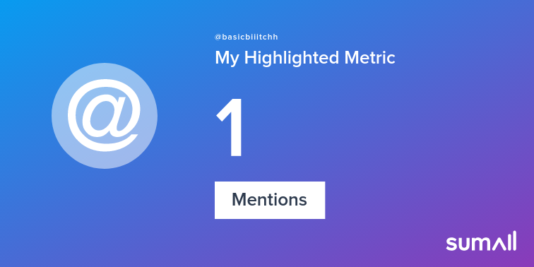 basicbiiitchh's tweet photo. My week on Twitter 🎉: 1 Mention, 1 Like, 1 Reply. See yours with https://t.co/Qg2xVAkoKN https://t.co/HMijT0NOKT