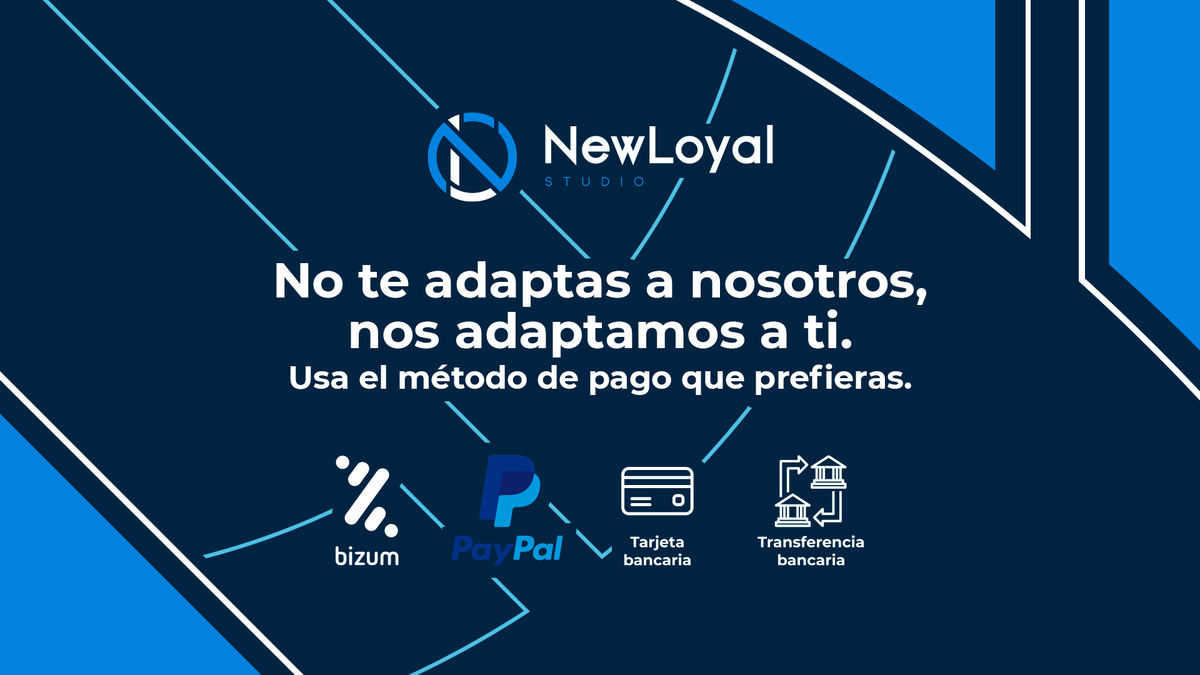 No te adaptas a nosotros, nos adaptamos a ti.
Haz tu pedido y paga con #Bizum, #PayPal, #TarjetaBancaria o #TransferenciaBancaria.

#CreamosTuIdentidad