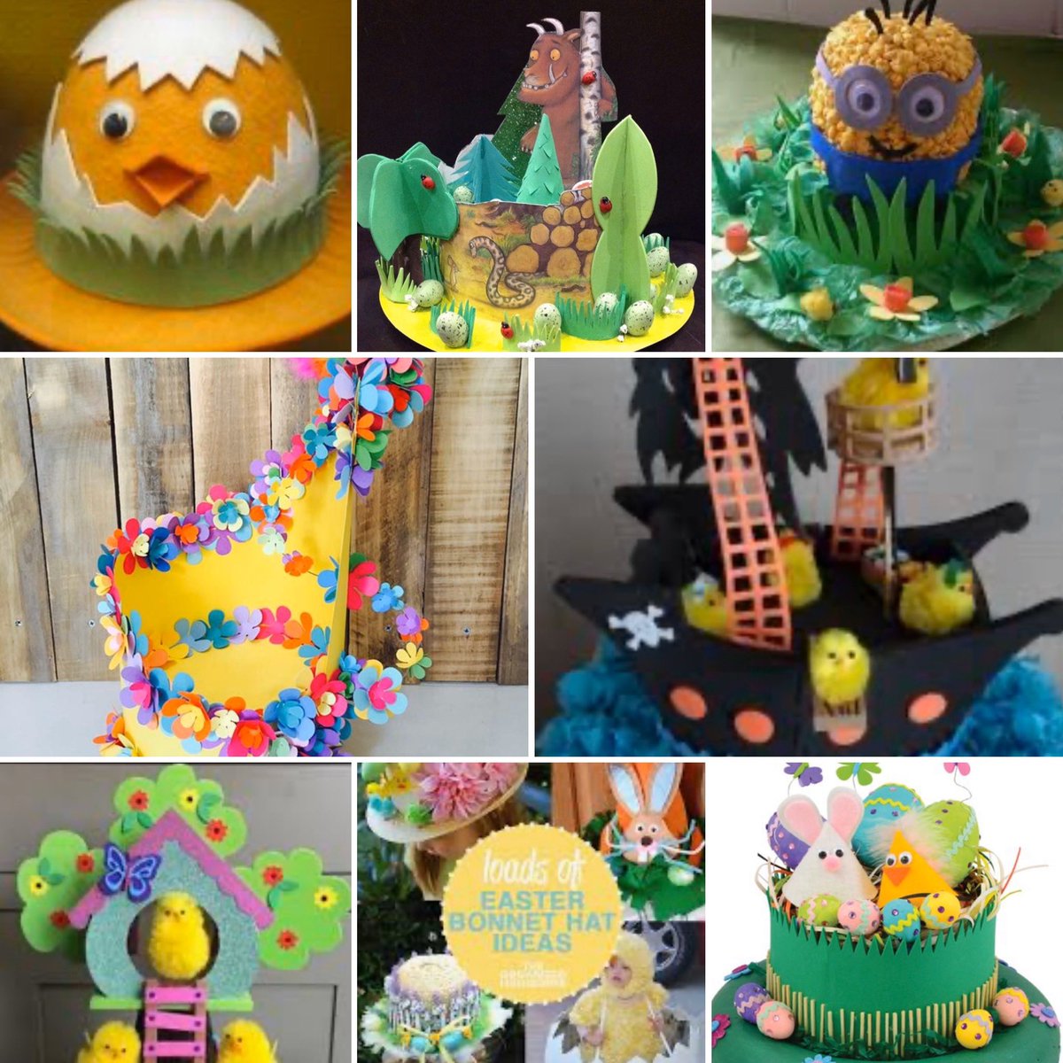 SSPSDeputyhead's tweet photo. So @StSwithunsPrep who’s feeling #fearlesslycreative?! 🙋🏼♀️It’s Easter this weekend so how about making your very own Easter bonnet or perhaps a traditional Easter garden? 🐣 👒🐰🌻💐🐥 Some ideas below but let’s see your amazing creations! Pirate ship chicks are my fav! 🏴☠️ 🐥 https://t.co/uHfxK3kZq3