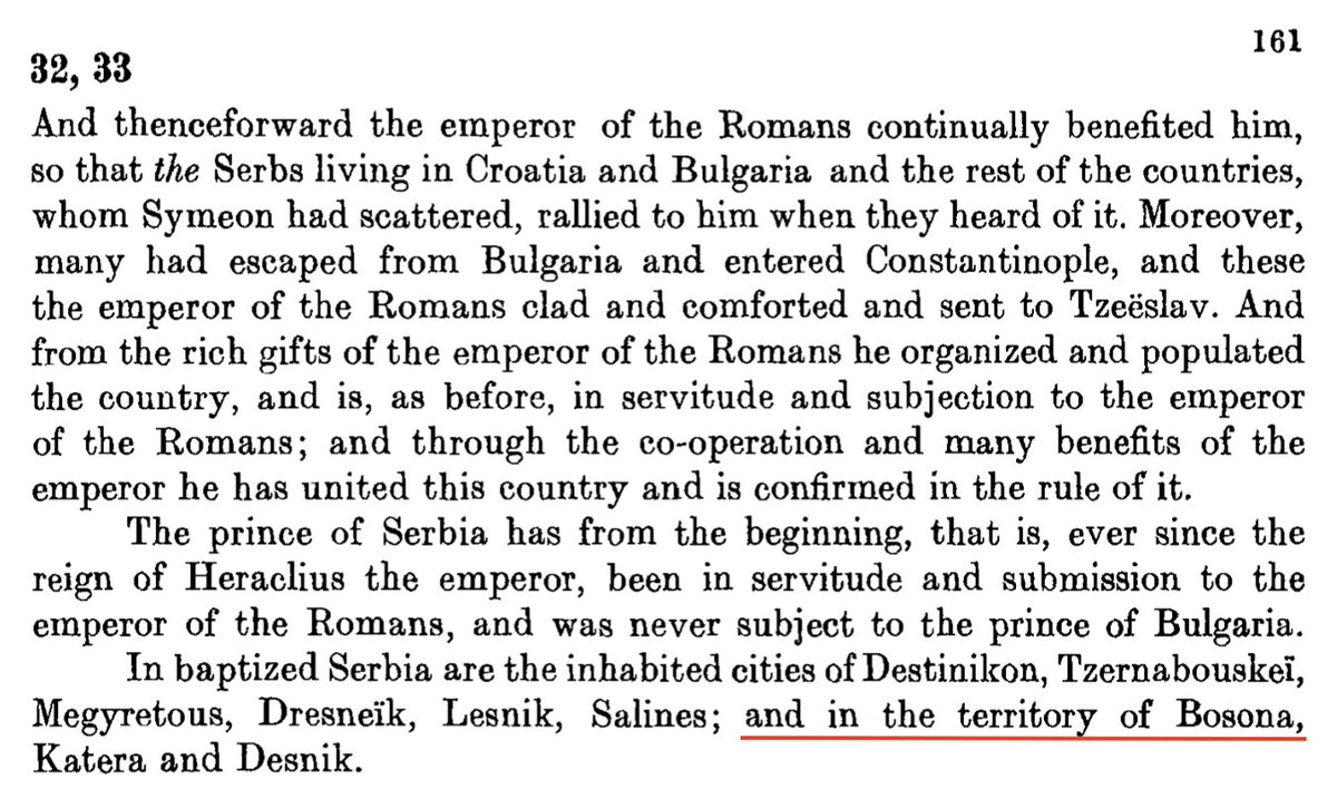 The answer is no again. The first time someone mentioned Bosnia in historical documents was Constantine VII in De Administrando Imperio (10th century). At the end of chapter 32, named “Of the Serbs and of the country they now dwell in", Bosnia is described as a Serb land. (29/45)