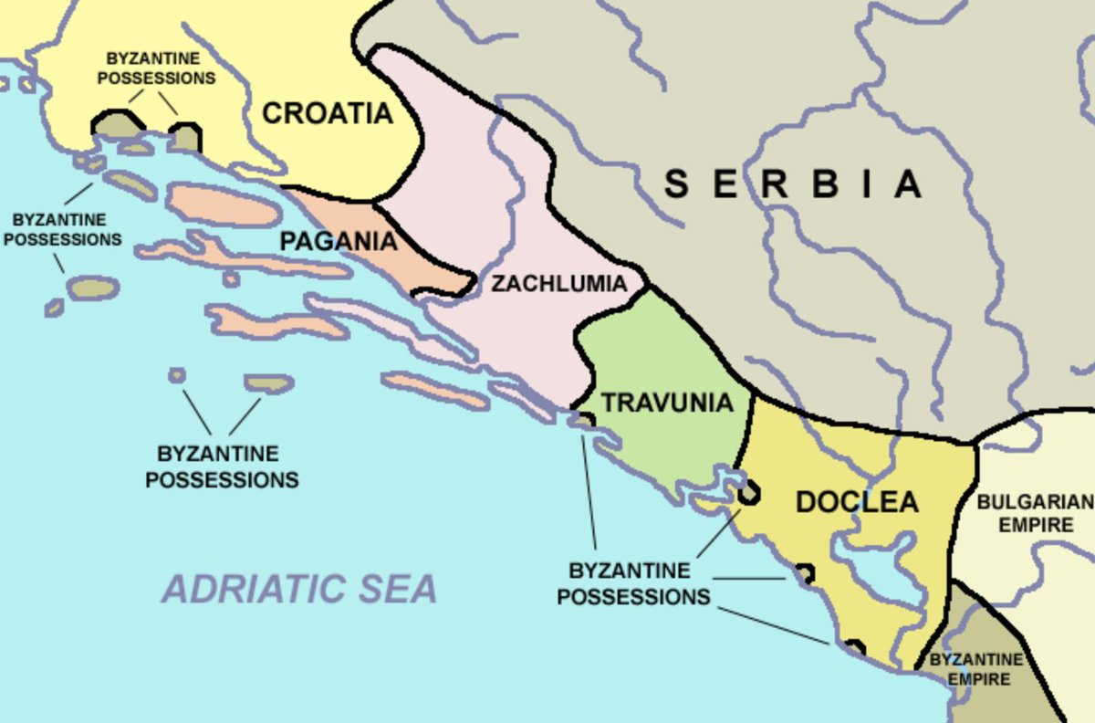 Highlights of Croat and Serb presence include the length that Bosnia was under full Serb dependency, from the 7th century to 1082 under Serb dynasties (Vlastimirovici and Vojislavljevici), while the town of Bihać was Croatia's capital before the Ottoman conquest in 1592. (32/45)