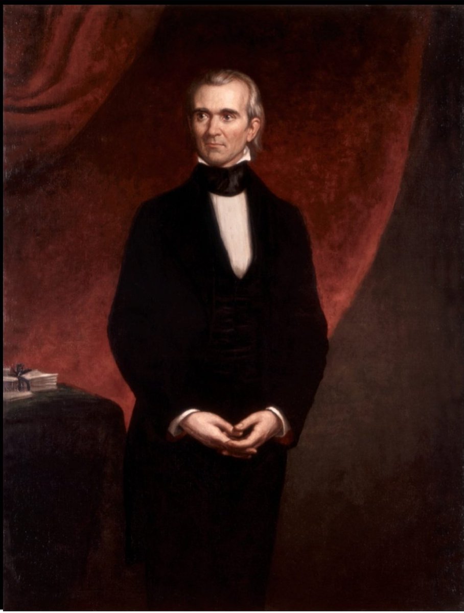 James K. Polk  was a notorious workaholic.He often worked 12 hour days, rarely delegating anything to anyone else - except social responsibilities.Those he delegated to his wife, First Lady Sarah Polk. #POTUS #FLOTUS