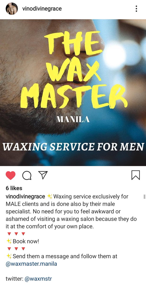 waxmstr's tweet photo. Thank you for endorsing! Sir JM MARTINEZ. BOOK NOW!🤩🤩🤩 #jmmartinez #waxmanila #malewaxingmanila https://t.co/pEPhRWhFYm