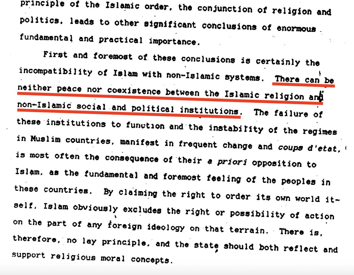 Fascist agendas in recent times is not a new phenomenon among them either. Their embraced war-time leader and arguably the greatest war criminal in the conflict, Alija Izetbegović (also known as "the Smederevac"), wrote this in his criminal work "Islamic Declaration". (36/45)