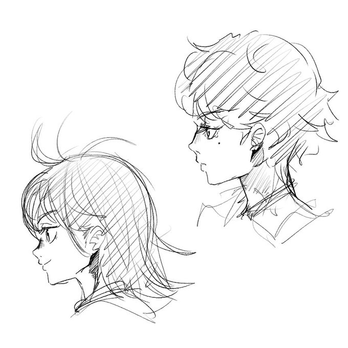 横顔描くの好き 