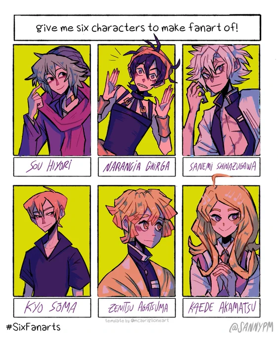 Here is my #sixfanarts !

Thank you for your requests ? 