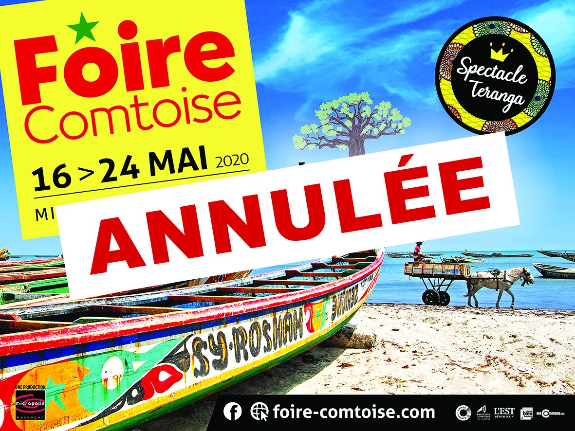 C'est avec regret que nous vous annonçons l'annulation de la #FoireComtoise prévue du 16 au 24 mai 2020.😥

micropolis.fr/evenement/2020…