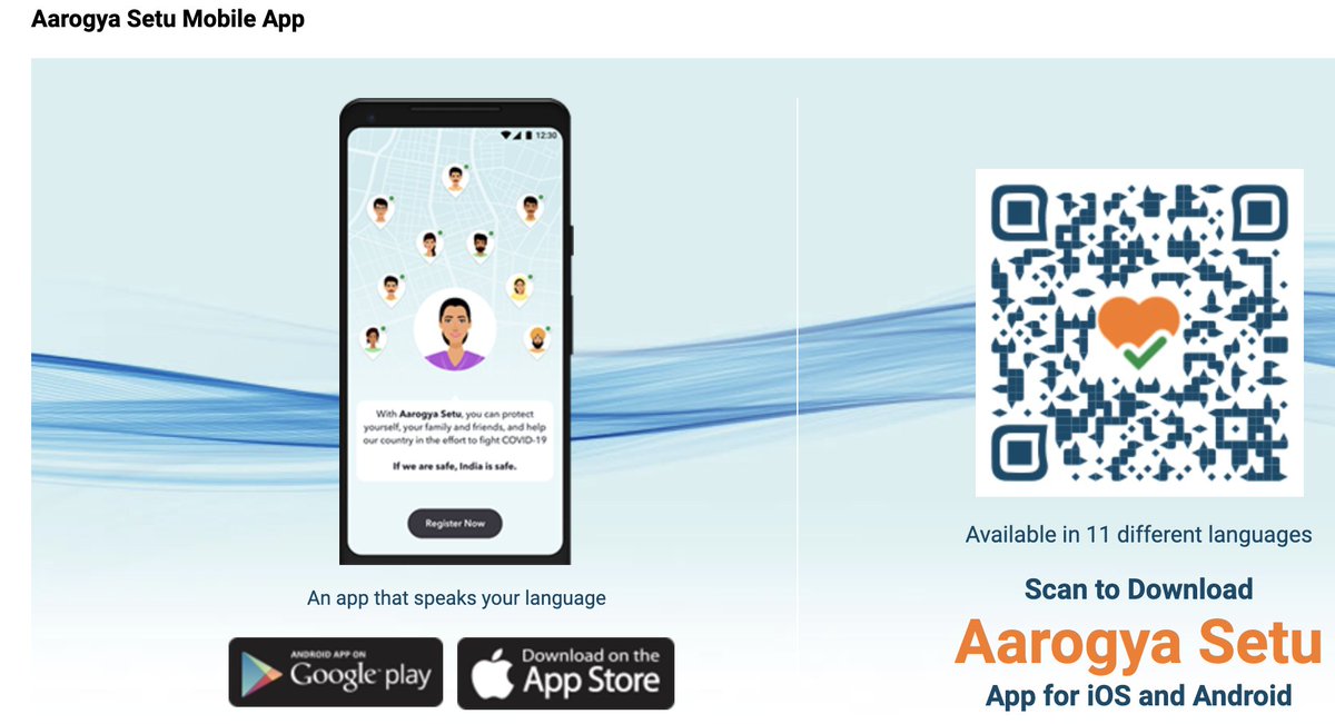 Contact Tracing. Download AarogyaSetu for your smartphone. A feature- phone version will come soon. Tracing contacts of those who turn out to be positive, helps you, helps all. This App is not for others alone. It is for you.  https://www.mygov.in/aarogya-setu-app/