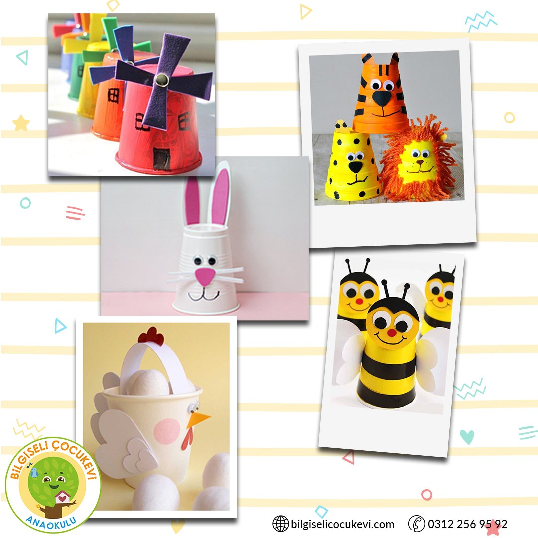 Minikler bir süre evde olsa da çok sevdikleri sanat etkinliklerini yapmaya devam etsinler. Kağıt bardak ile rahatlıkla yapabilecekleri bu etkinlikle fikir olabilir. Etkinlikleri uygularken aynısını yapmak yerine çocuklarınızın hayal gücünden yararlanmayı ihmal etmeyin. 😊 🎨