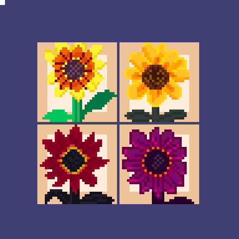 FeelingSaltea's tweet photo. One day I'll be good enough to draw fluffy #sunflowers . Those are wack.
@Pixel_Dailies #pixelart  #pixel_dailies https://t.co/evNJbqQaLz