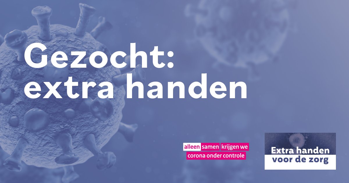 De vraag naar zorgpersoneel is nu nóg urgenter geworden. De website extrahandenvoordezorg.nl bundelt initiatieven voor extra zorgpersoneel in de coronacrisis. #IkZorg #zorgvoordezorg #alleensamen #coronavirus #coronahulp
