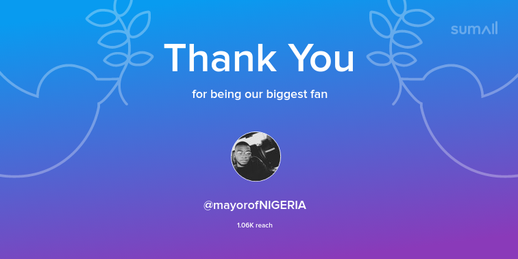 OptimuzPrime's tweet photo. Our biggest fans this week: mayorofNIGERIA. Thank you! via https://t.co/bSzIuEypBc https://t.co/57TVY64yBX
