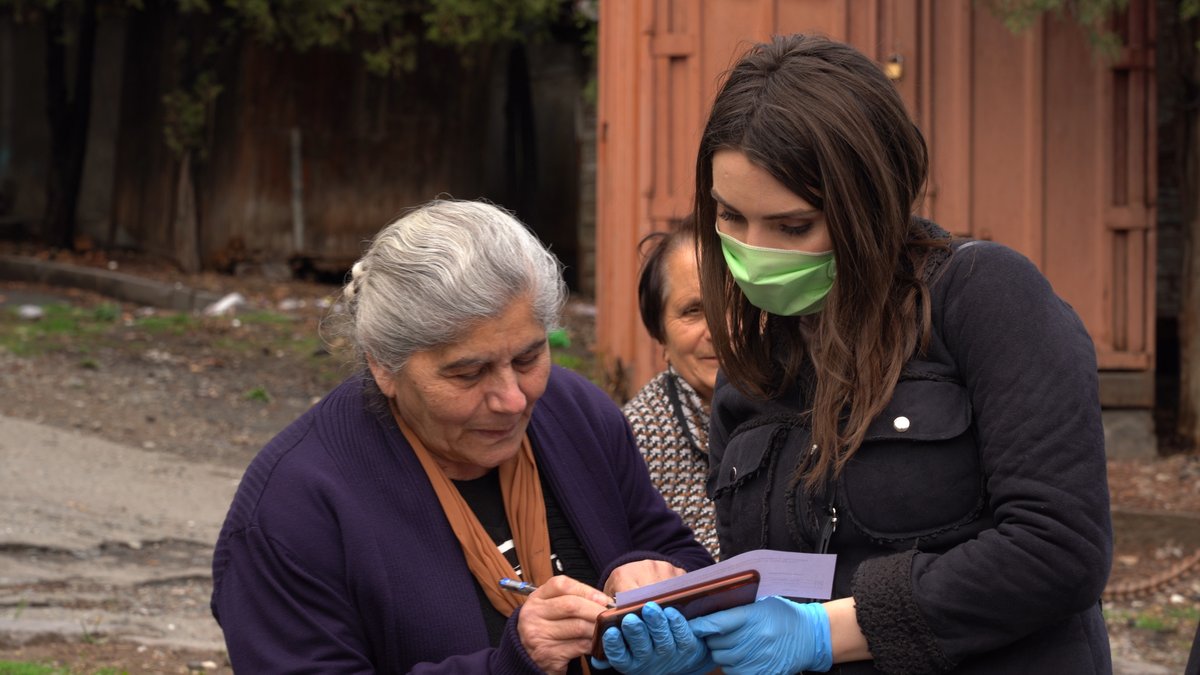 RedCrossArmenia's tweet photo. On 2-4 April, 269 #lonely lonely elderly and people with disabilities received food parcels in #Spitak, ##Alaverdi cities and 34 villages, #Lori Region. #Covid_19 #RAGovernment https://t.co/VetLHYYp5k