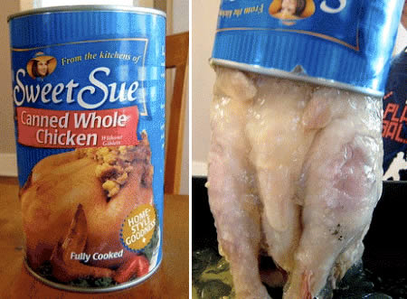 . @easyJet it's now been 26 days since I requested a refund for my cancelled flights, and 1 day since I DM'd you about it.here's a chicken in a can.i trust this will be sorted before i post even more disturbing foodstuffs.