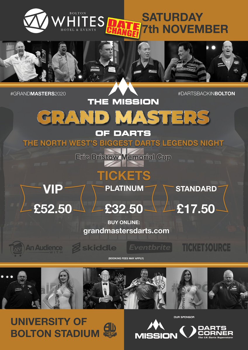 * * * DATE CHANGE * * *

Instead of Friday 12th June 2020 this event will now be held at @BoltonWhitesHtl, University of Bolton Stadium on Saturday 7th November 2020.

All existing tickets will be valid and upheld for this new date. We apologise for any inconvenience caused.