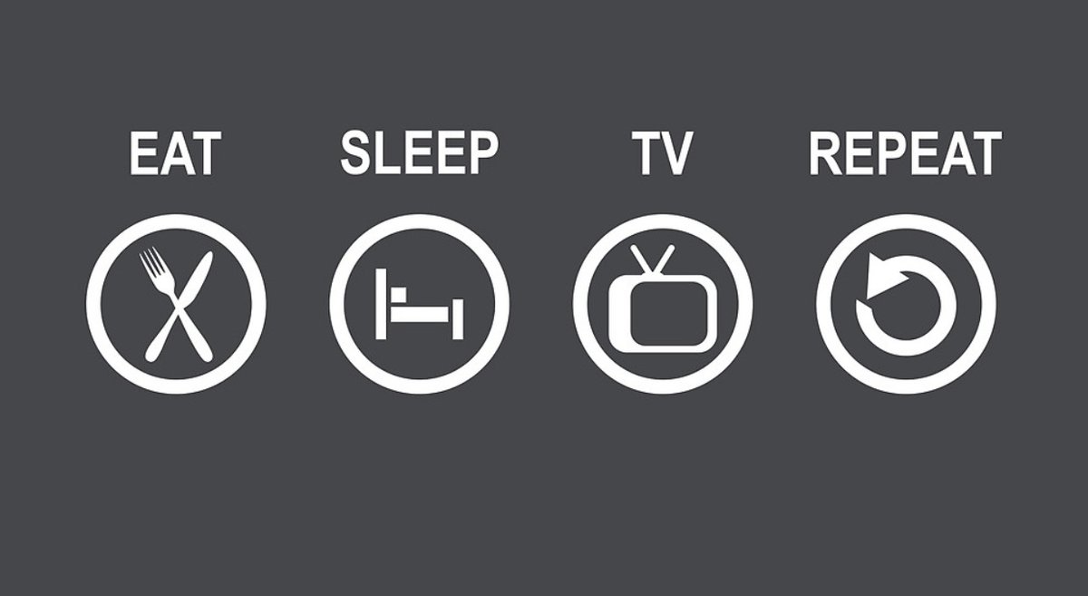 CranleighFurn's tweet photo. Don’t forget Routine is important even if it does involve just “Eat, Sleep, Tv, Repeat”  🤣
Try do things at the same time every day, it will help keep you sane 👍

# week3 # keep-smiling # wewantohelpkeepyoubusy # redecoratethehome # https://t.co/P4IWmdKAox https://t.co/bi4Yy3yFfS