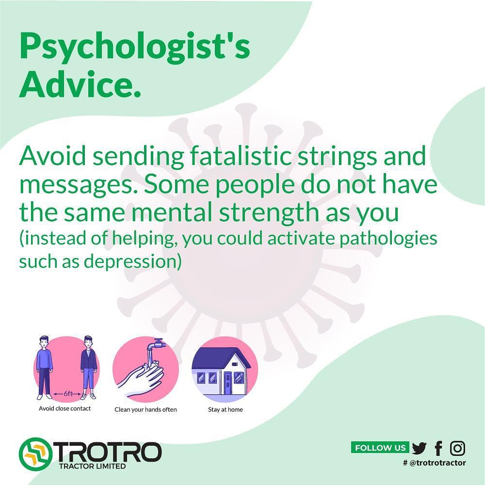 trotrotractor's tweet photo. Taking care of your mental health amidst the COVID-19 is as crucial as observing all the safety protocols.

#TROTROTractor
#Coronavirus
#mentalhealth
#stayhome
#staysafe https://t.co/RgYTeHcKHc