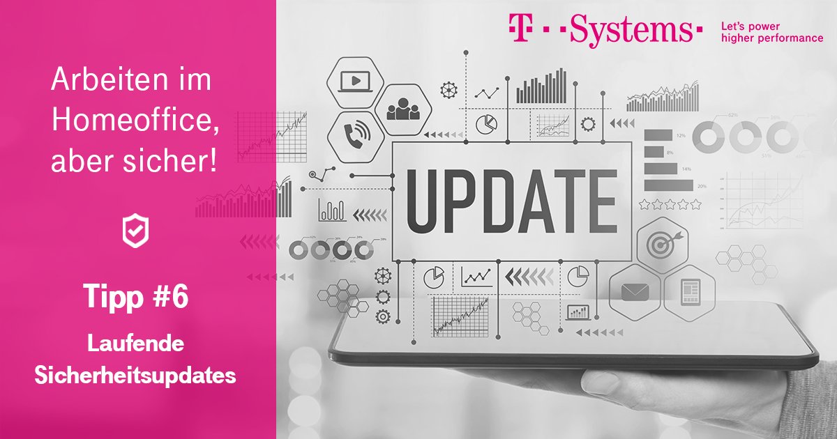 tsystemsat's tweet photo. Tipp #6 | Schließen Sie Sicherheitslücken mit regelmäßigen Updates und einem laufenden Client-Patchmanagement: https://t.co/h5tf7pwW70
#securesuccess https://t.co/pLAYvT8x8q