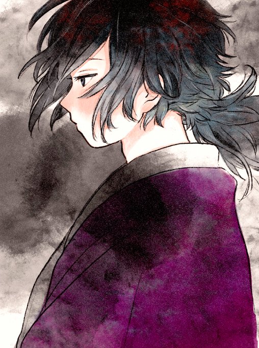 こむぎさんがTwitterに投稿した冨岡義勇(鬼滅の刃)のイラスト。