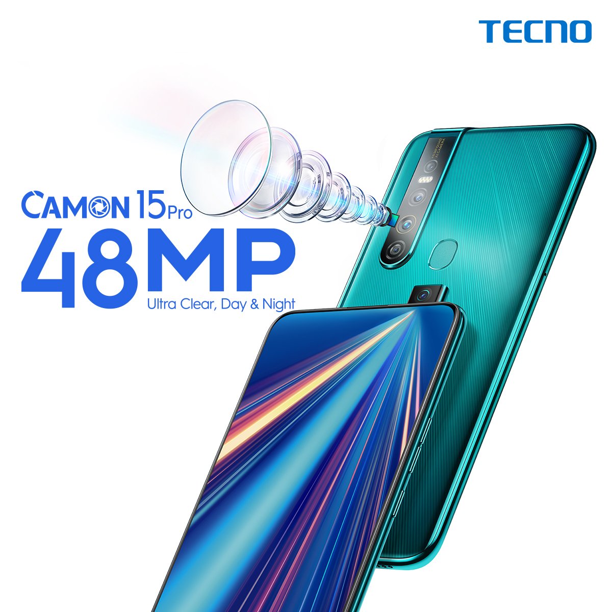 9) It features a 32 MP Integrated Pop-up Camera plus matching pop-up Light and sound effects presenting new selfie experience each time the camera pops up. #Canon15Launch #UltraClearDaynNight #TECNOXWIZKID