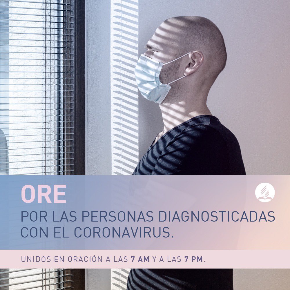 Pr_JavierTorres's tweet photo. Hoy nos unimos en oración 7 a.m. y 7 p.m. por todas las personas diagnosticadas con el Coronavirus. #SiMiPuebloOrara 
"Sáname, oh Jehová, y seré sano; sálvame, y seré salvo; porque tú eres mi alabanza." Jeremias 17:14 https://t.co/PATFxBR6ux