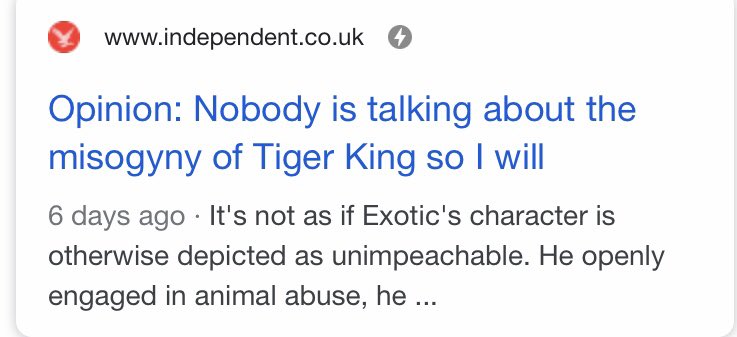 Oh good, it’s not just me  #TigerKing  