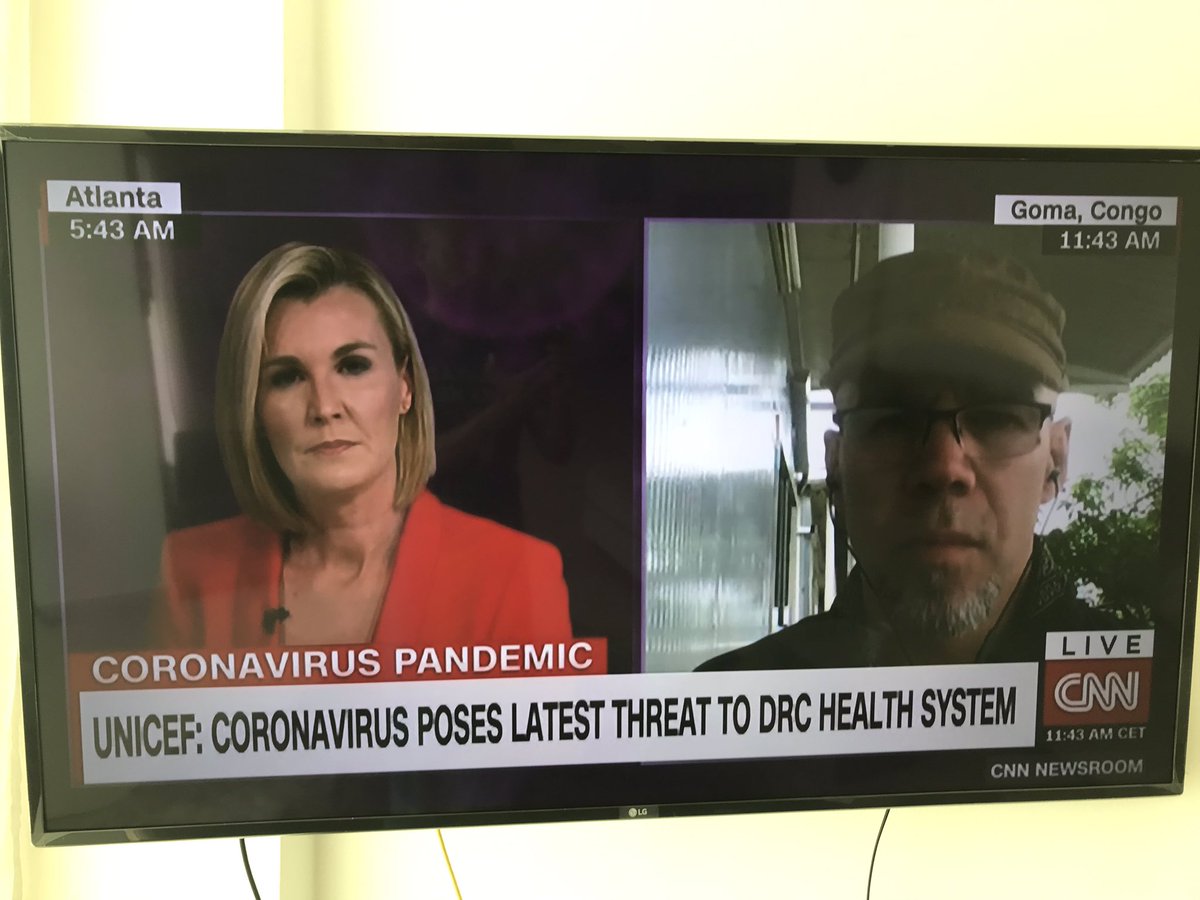 AlphonsoVM's tweet photo. So proud of fellow former #CNN videojournalist @thomasnybo, who brings a media spotlight to the world’s most vulnerable for @UNICEF. He’s telling @RobynCurnowCNN and @cnni viewers about how #COVID19 #SocialDistancing is an aspirational luxury in many areas of #DRC. #Africa #Goma https://t.co/DDt5LVEpHF