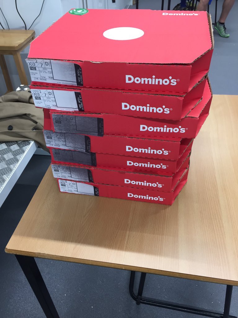 We needed a highly palatable, energy dense, convenient, and homogenous foodThis resulted in ordering obscene amounts of  @dominos to the lab