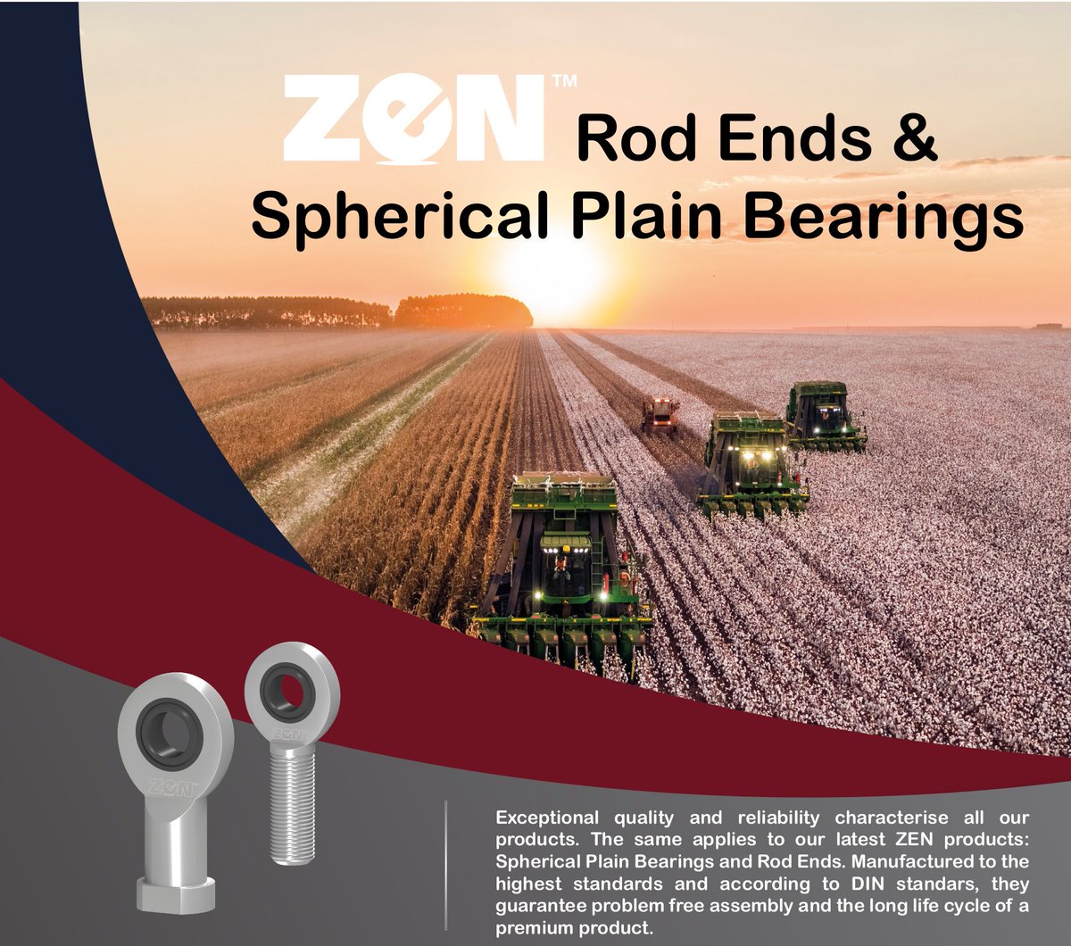 ZenBearings's tweet image. Where high radial and axial load capacities occur together with misalignments, Zen Spherical Plain Bearings and Rod Ends are the ideal design solution. Available references &amp;amp; technical drawings at bit.ly/2wYN4oO 
#Bearings #zenbearings #rodends #manufacturing