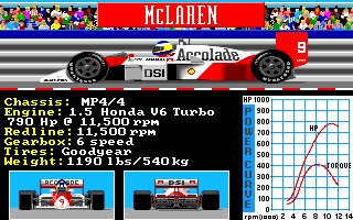 6. Grand Prix CircuitReleseado para DOS en 1988, fue otro de mis primeros juegos de carreras.Muchas horas echadas en cualificación más circuitos. La época dorada de Accolade, un año antes de ser adquirido por Infogrames.Tenía 3 coches diferentes para elegir.