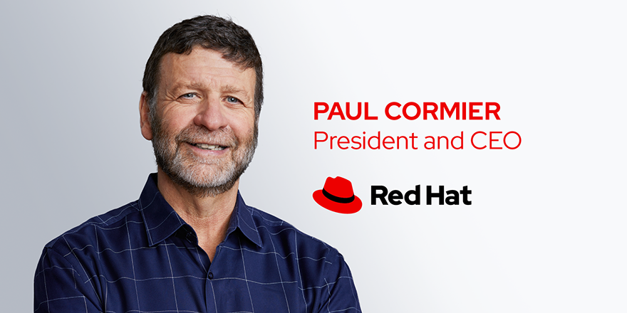 Paul Cormier, longtime #RedHat executive and open #hybridcloud visionary, named Red Hat president and CEO. red.ht/2x3SnmN