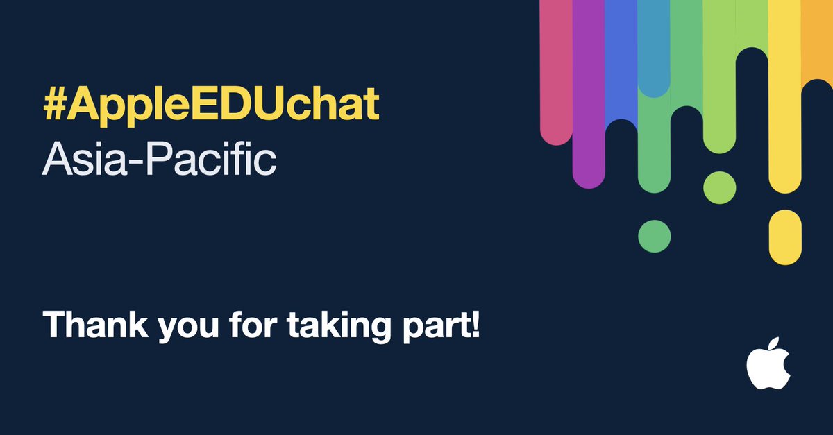 AdamSlaterEDU's tweet photo. Thx so much @teach_create_ &amp; @j0hnburns ... The best people to lead what was an extremely valuable #AppleEDUchat tonight. EXTREMELY grateful 🙌🏼🙌🏼 In awe of the creativity, sharing and support throughout the chat! https://t.co/OuVzIl1VTn