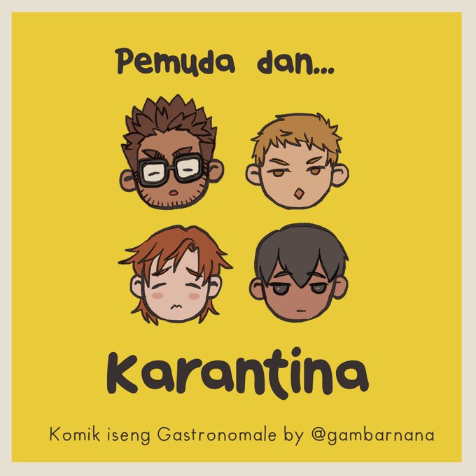 Kangen mereka di masa karantina... dan lahirlah komik ini! Mungkin akan bikin lagi dengan tema-tema lain, buat mengisi keseharian pribadi dan menghibur teman-teman~

Baca webtoon Gastronomale di https://t.co/FpNGsTqNeL ?? 