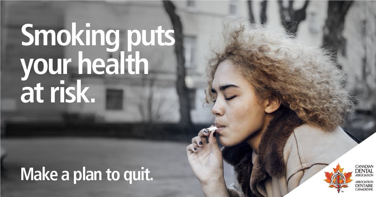 No matter how long you have smoked, quitting can quickly decrease your risk of developing a range of health complications and conditions. Learn more: cda-adc.ca/en/oral_health…