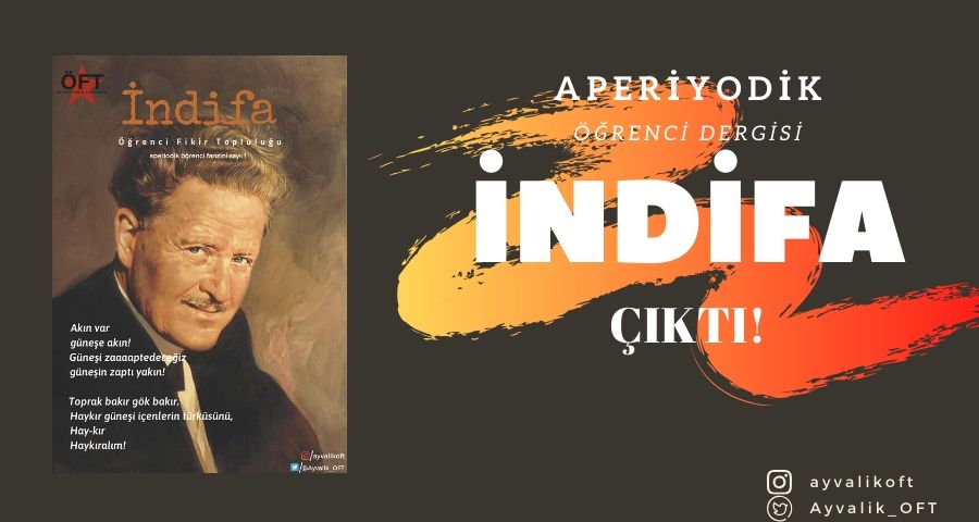 Aperiyodik Öğrenci Dergisi İNDİFA çıktı!
Aşağıdaki linkten dergimize ulaşabilirsiniz.
yadi.sk/i/TMIZEElPJfqj…
