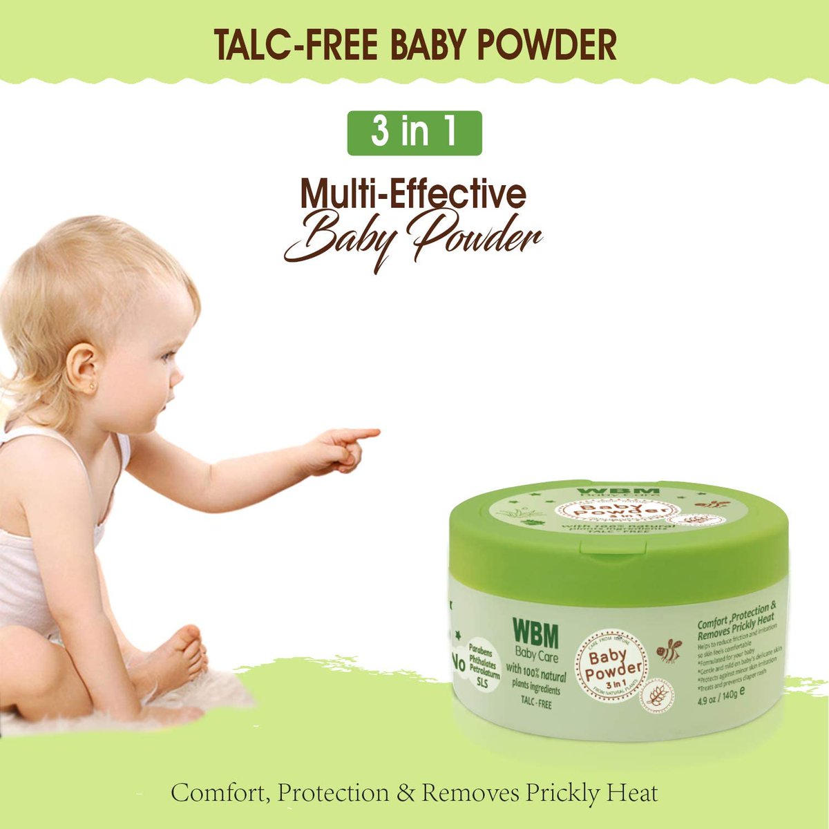 WBMBabyCare's tweet photo. #WBMBabyCare  Powder #NaturalPowder

WBM #BabyCare 3 in 1 baby #powder with naturally derived cornstarch, aloe, and vitamin E provides a gentle way to soothe your baby's skin and leave it feeling soft and smooth.

https://t.co/JZJvRczXZR

#wbmbabycarepowder #babypowder #babycare https://t.co/jVzYVgk9M3