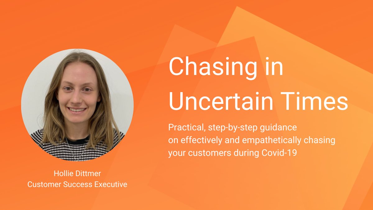 Our 'Chasing in Uncertain Times' webinar this Thursday at 11am will cover practical step-by-step guidance on effectively and empathetically chasing customers during Covid-19 📧💻 Join us or request the recording at: hubs.ly/H0p9kBZ0