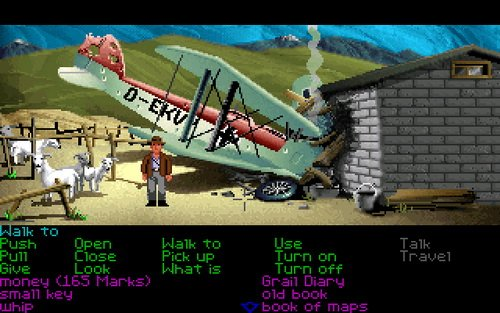 10. Indiana Jones y la Última CruzadaMi entrada en el mundo de las aventuras gráficas no pudo ser mejor con este juego de 1989 (salió al mismo tiempo que la película)Magnífica adaptación como obra maestra de LucasArts (por aquel entonces aún era LucasFilm Games).