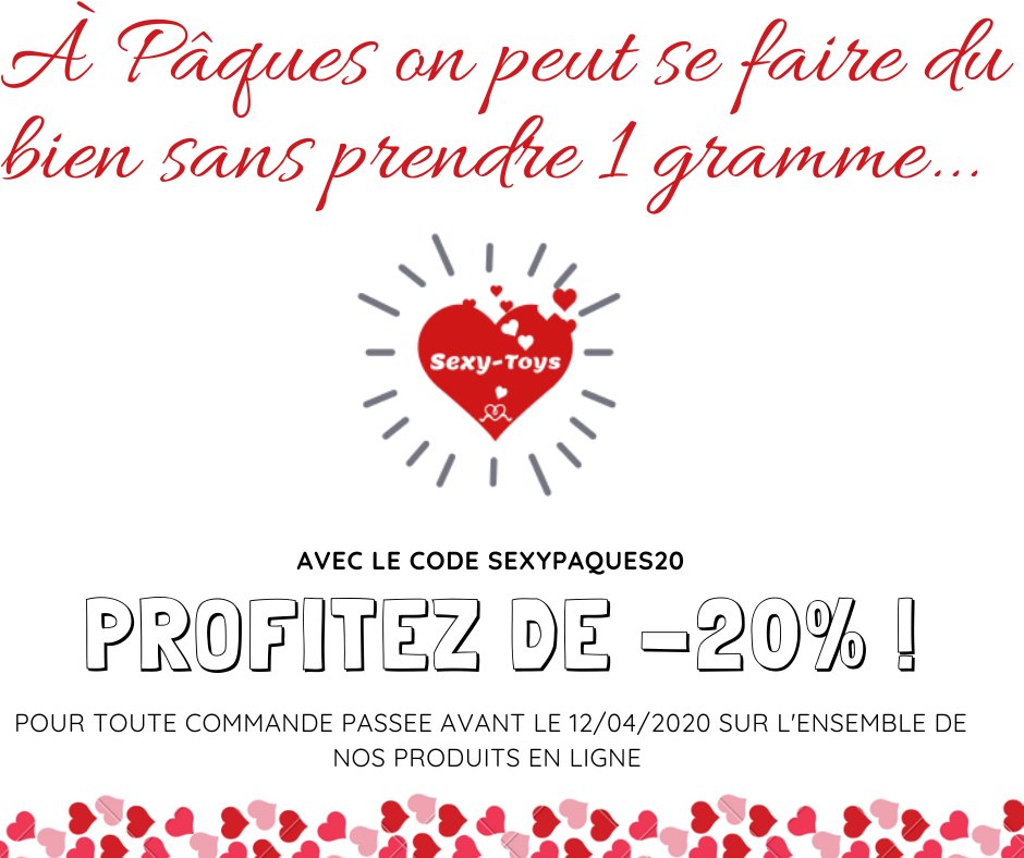 SEXYTOYS13's tweet photo. #sexytoys #offretemporaire #paques2020 #animateurecommerce #aecboutiques 
 pour profitez de -20% sur l'ensemble de nos produits en vous rendant sur notre boutique jusqu'au 12 avril inclus c'est par ici:
https://t.co/gJYw92nKW0 https://t.co/oWUJwc9anp